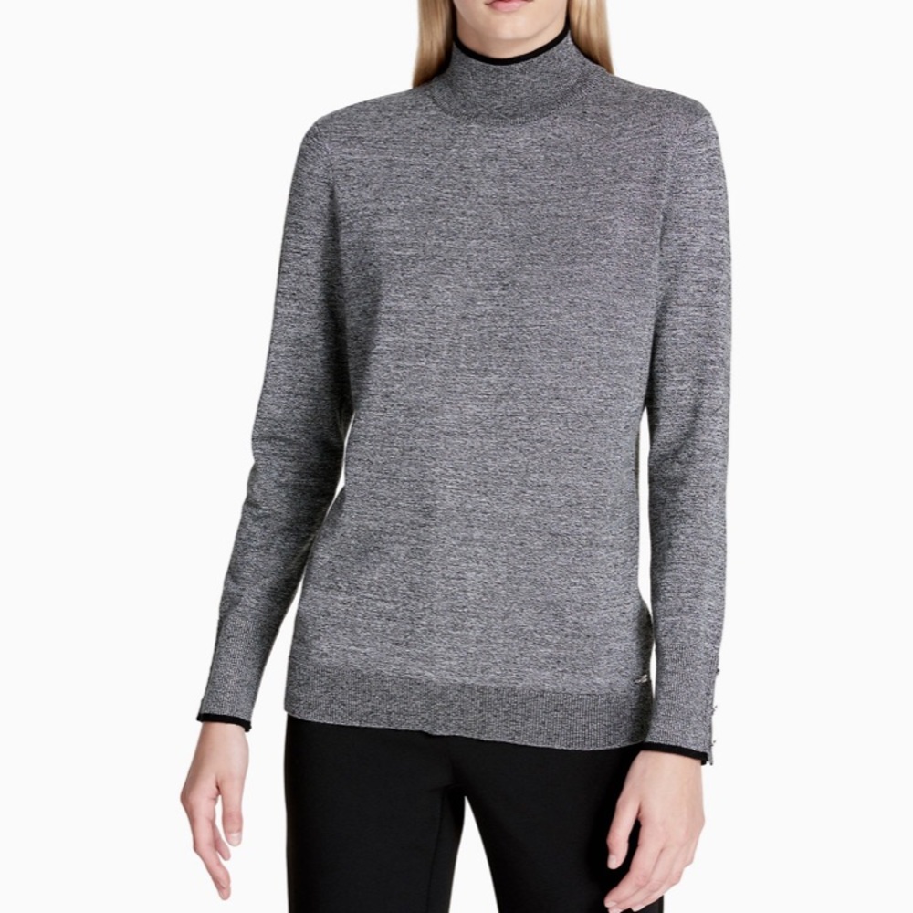 Calvin Klein Grey Mock Neck Sweater